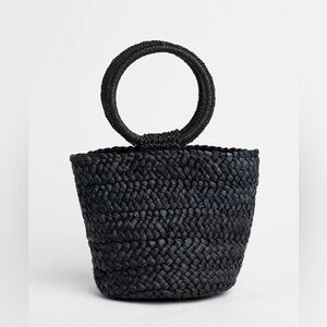 l*space Black Woven Bucket Bag